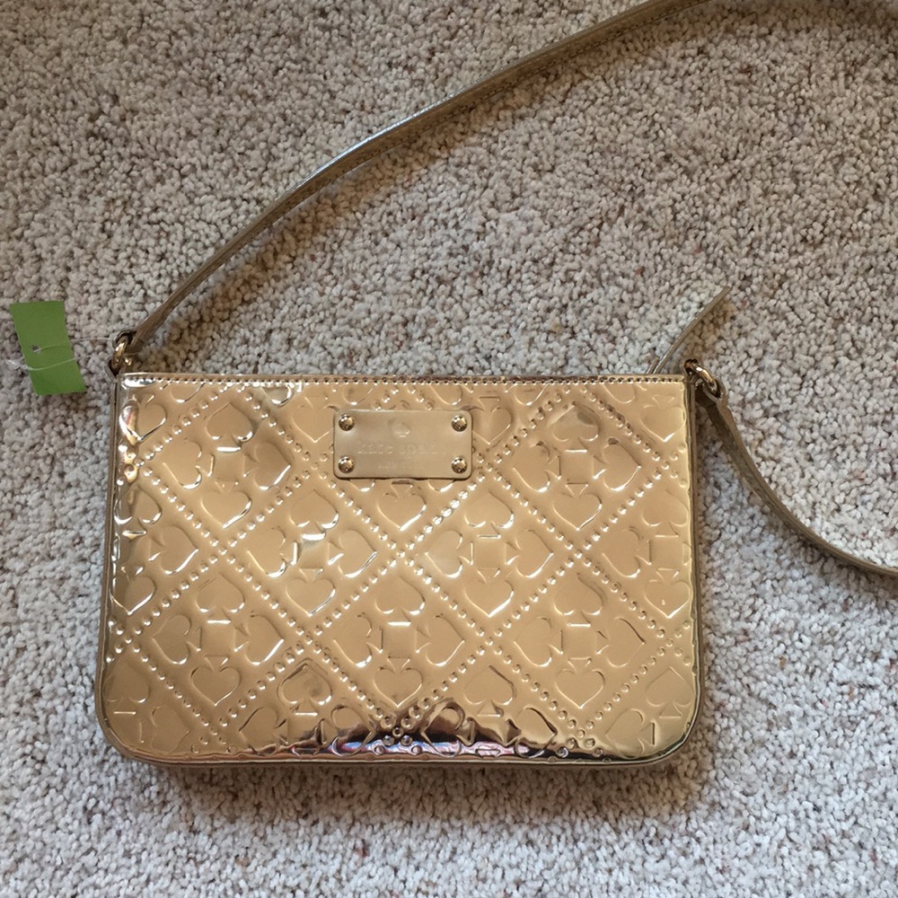 BRAND NEW kate spade gold cross body bag